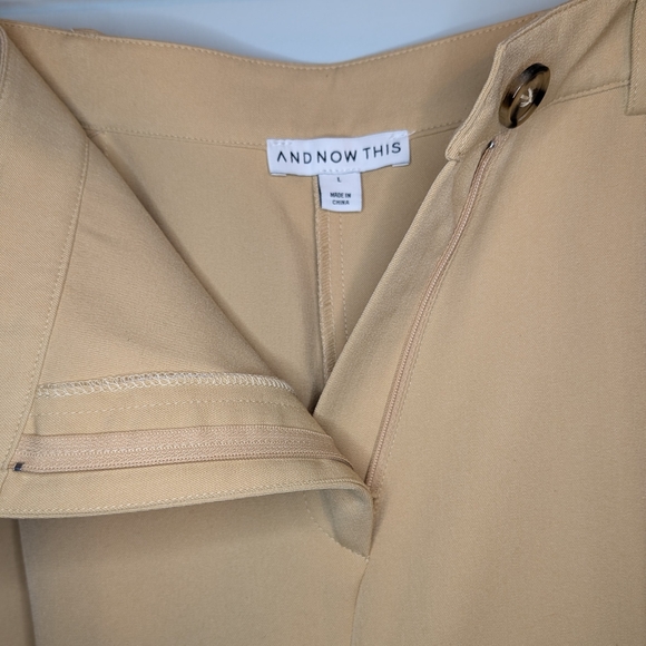 AND NOW THIS Khaki Wide Leg Women's Pants - Picture 5 of 9